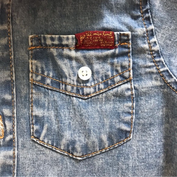 7 For All Mankind Boys Denim Shirt - Picture 5 of 12